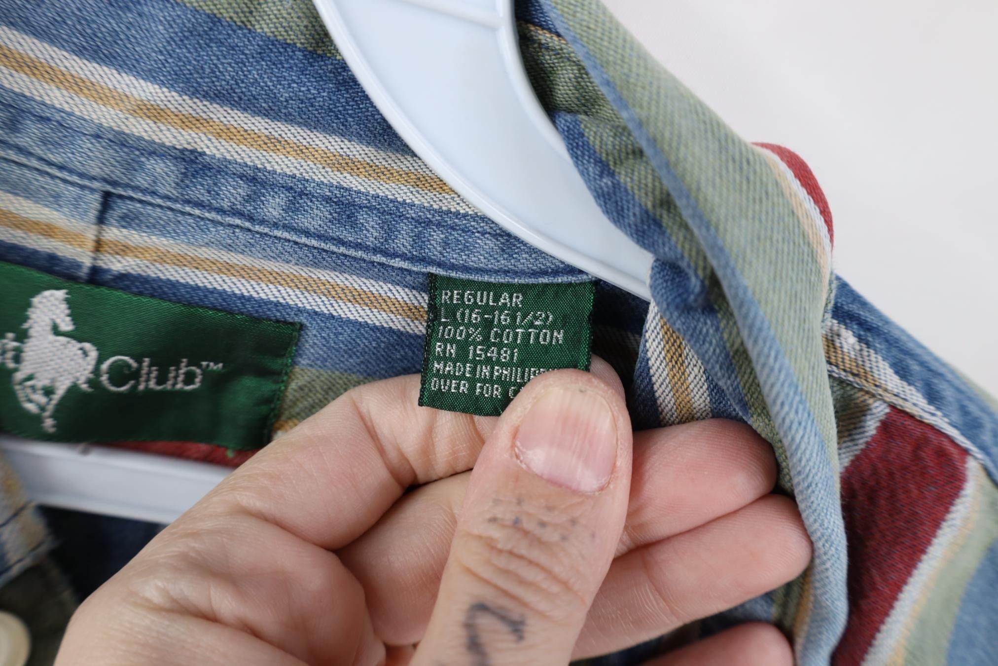 Vintage Vintage 90s Streetwear Striped Collared Button Down Shirt Size US L / EU 52-54 / 3 - 9 Thumbnail