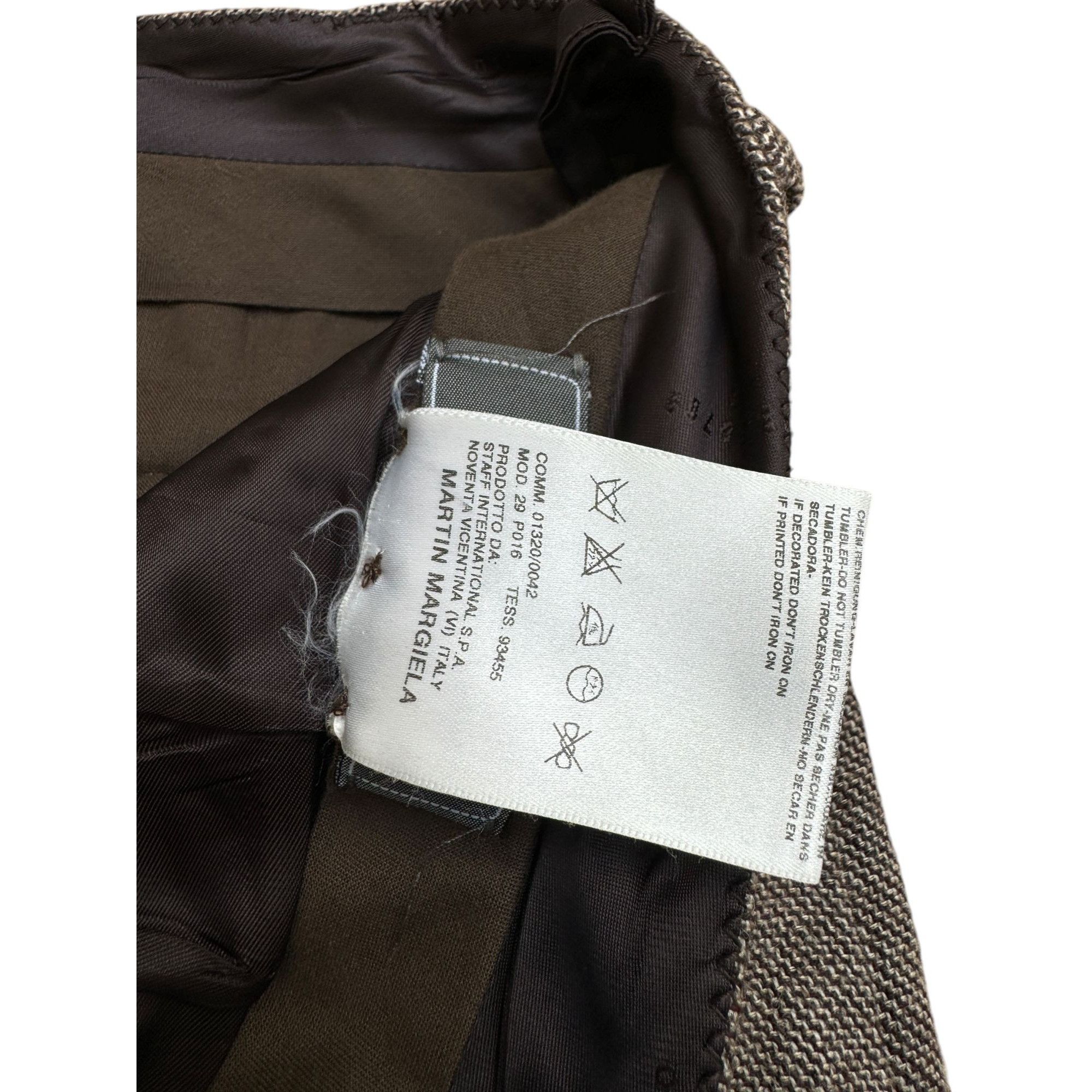 Maison Margiela FW 2004 Brown Grey Wool Pants Size 29" - 7 Thumbnail