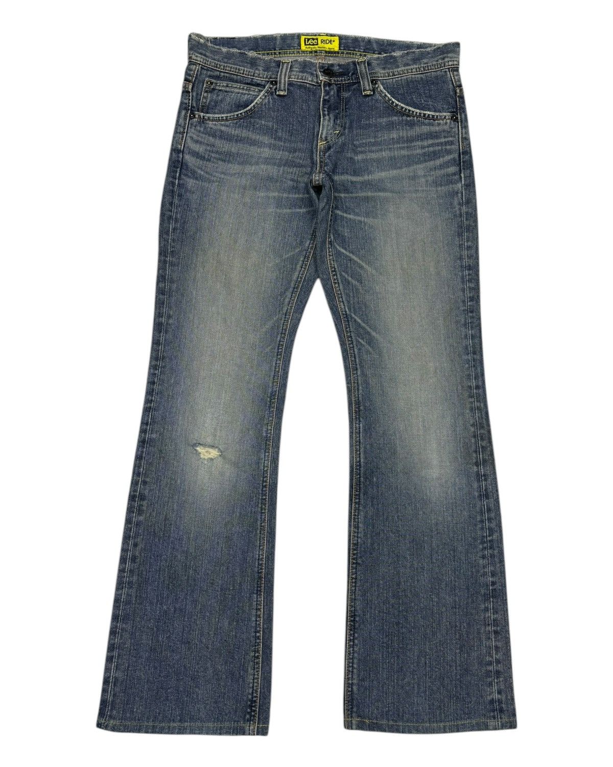 If Six Was Nine Flare Jeans Lee Rider Bootcut Denim Jeans Size 32" / US 10 / IT 46 - 5 Thumbnail