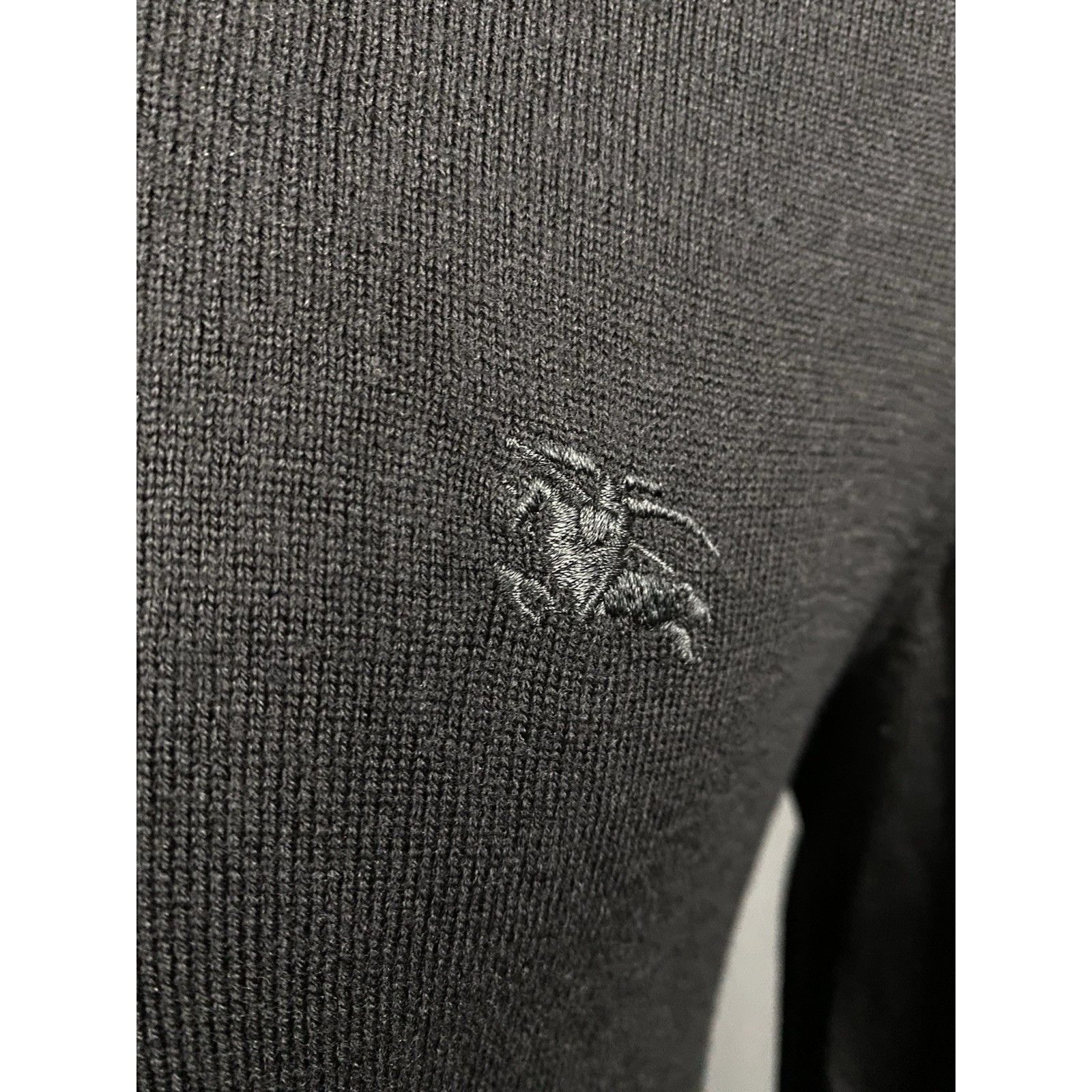 Burberry Burberry Small Logo Men's Black Wool V-Neck Sweater Size M-L Size US L / EU 52-54 / 3 - 8 Thumbnail
