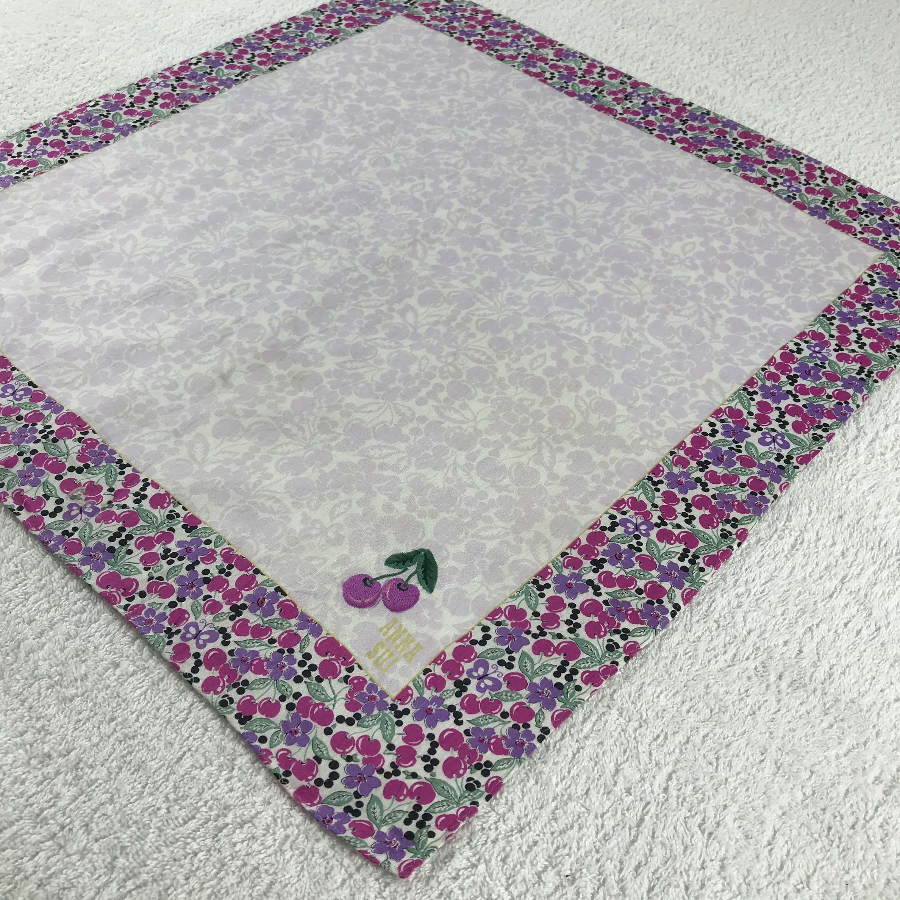 Anna Sui × Vintage Anna Sui Bandana / Handkerchief / Neckerchief - S252 Size ONE SIZE - 2 Thumbnail