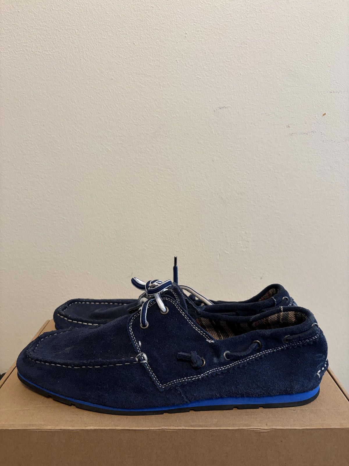 Steve Madden Steve Madden Men's Blue Sueded Boat Shoes (Size 10.5) Size US 10.5 / EU 43-44 - 3 Thumbnail