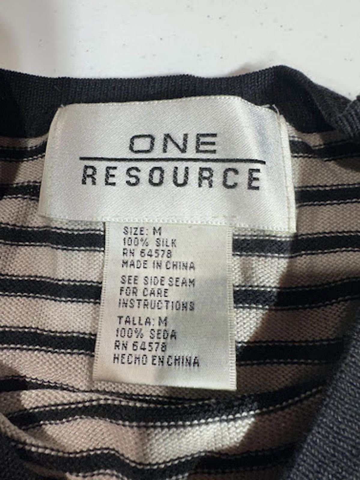 Other Vintage Silk Striped Tee One Resource Medium Size M / US 6-8 / IT 42-44 - 3 Thumbnail