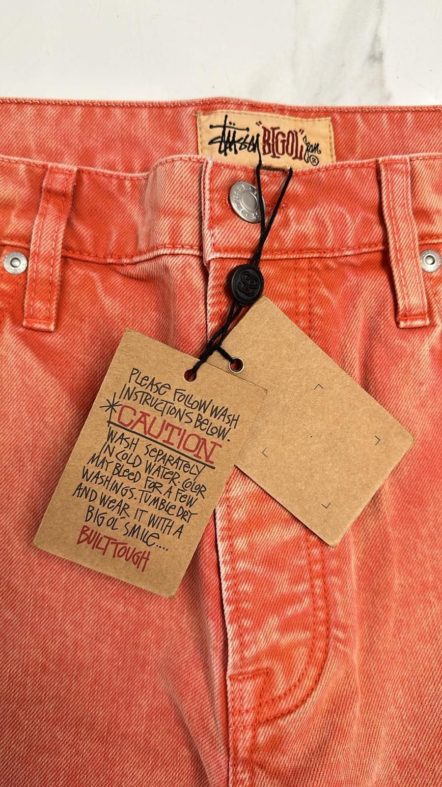Stussy × Vintage Stussy Double Dye Big 'OL Jeans Faded Red Size 32 Size US 32 / EU 48 - 8 Thumbnail