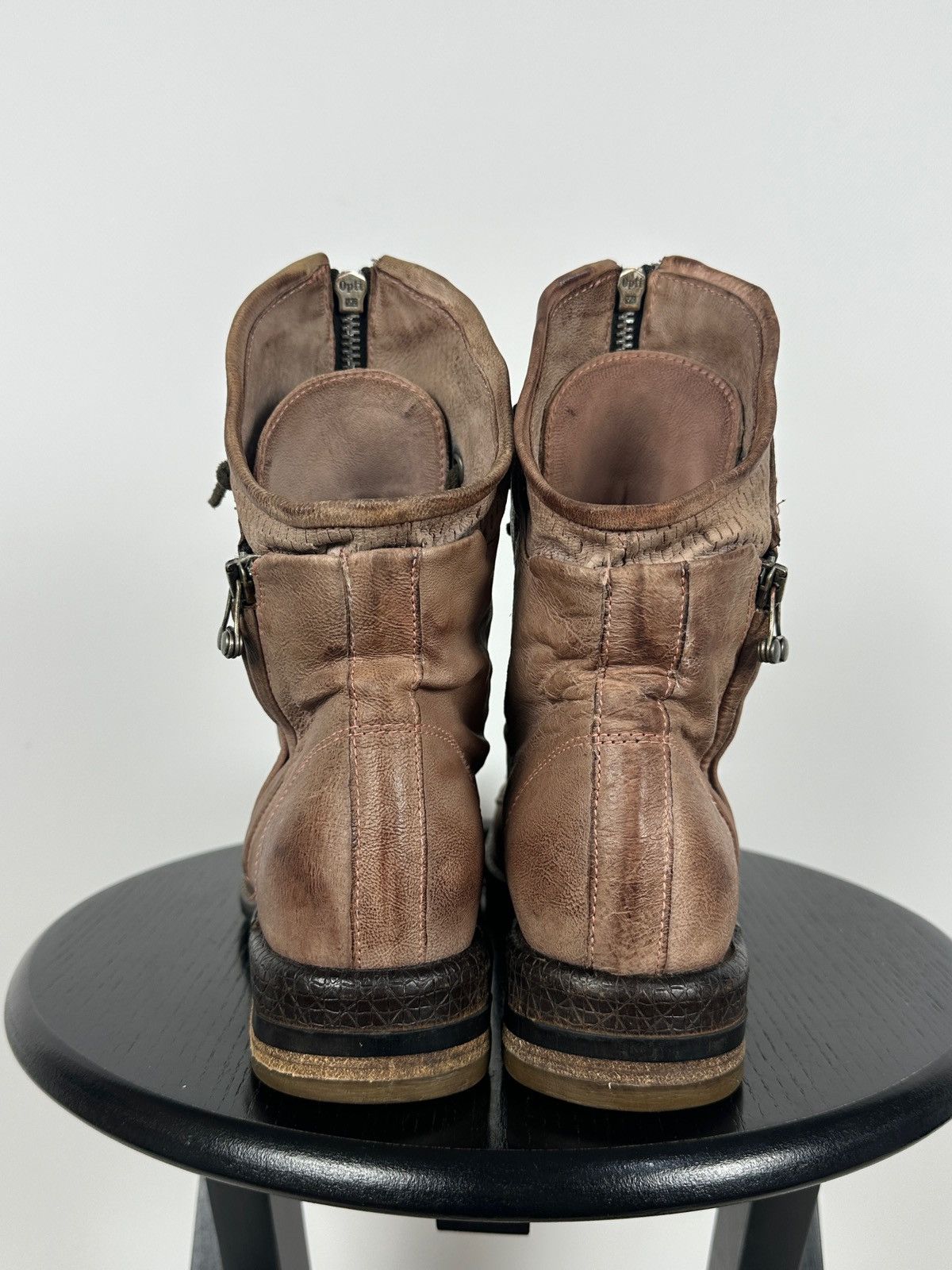 A.S.98 A.S.98. Airstep Leather Front Zip Biker Combat Ankle Boots Size US 10 / IT 40 - 8 Thumbnail
