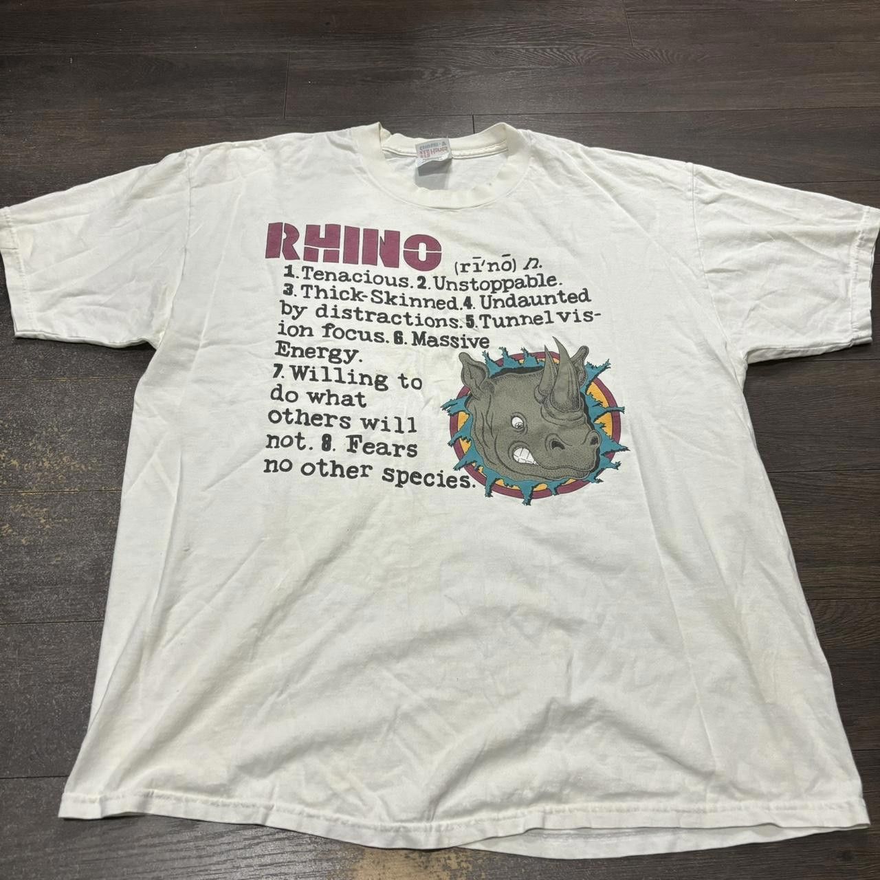 Hanes Vintage Rhino Definition T Shirt Size US XL / EU 56 / 4 - 3 Thumbnail