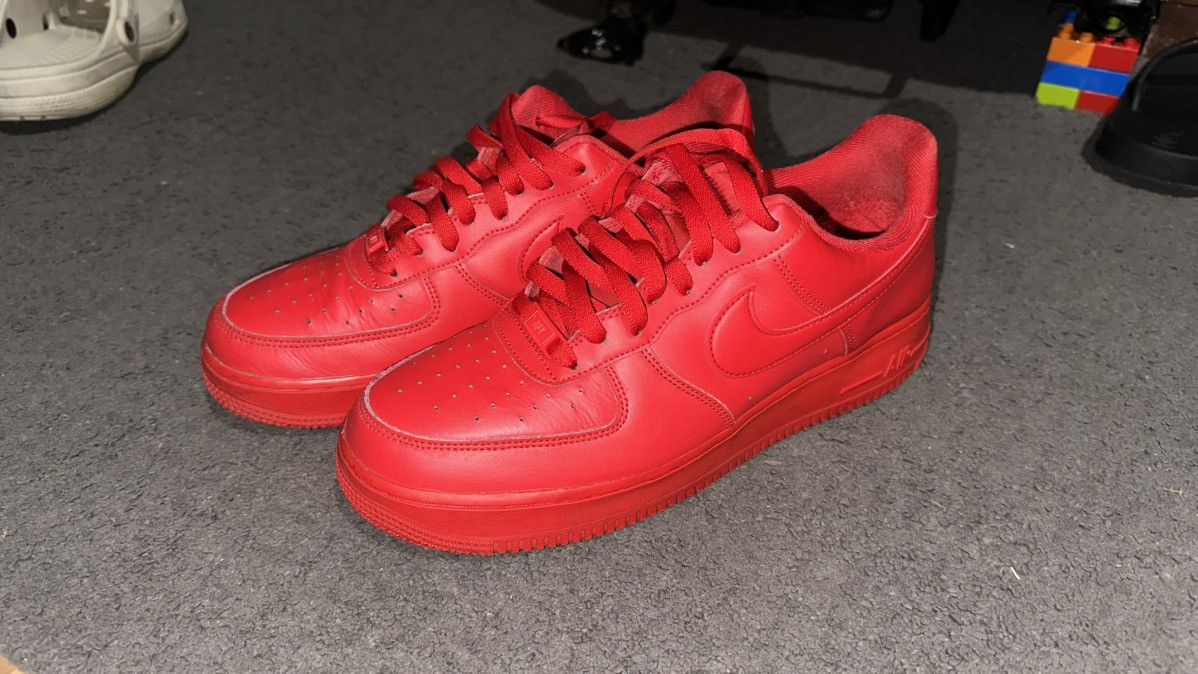 Jordan Brand Air Force 1s fully red Size US 10.5 / EU 43-44 - 3 Thumbnail