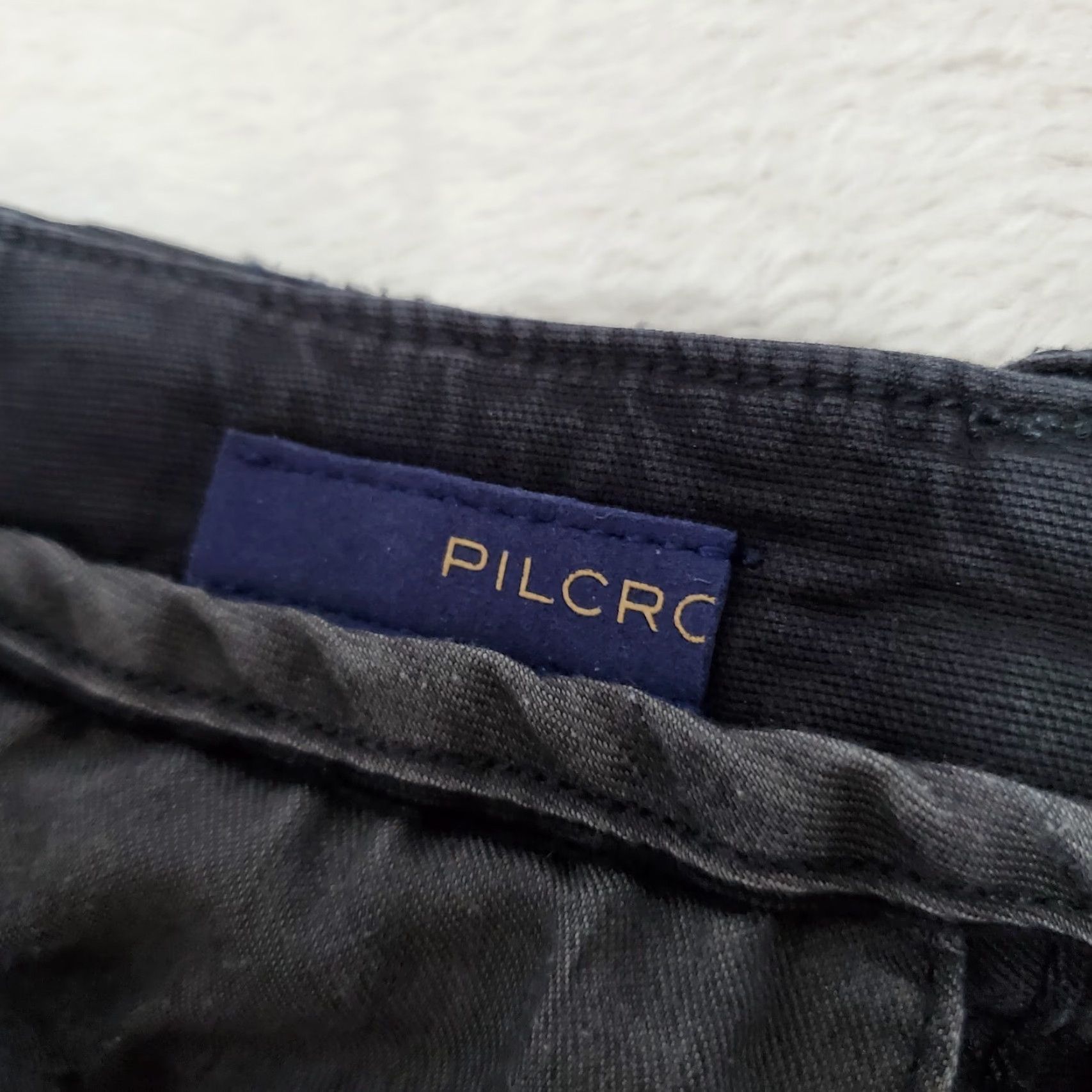 Vintage Pilcro Womens Jeans 29 Black Cargo Distressed Wide Leg Cropped Patch Pockets Size 29" - 3 Thumbnail