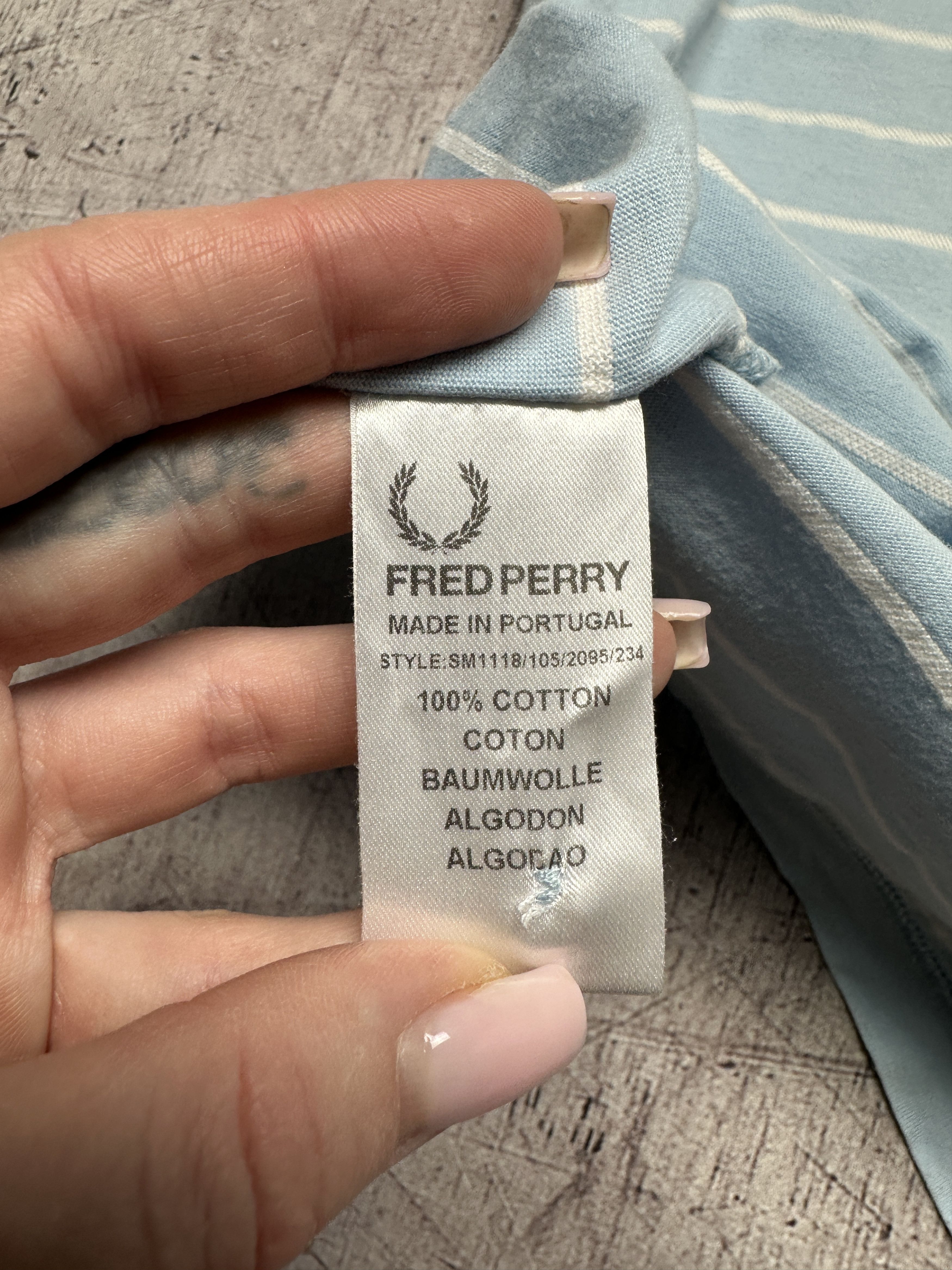 Fred Perry Fred Perry Vintage Mens Striped Polo Shirt Size US L / EU 52-54 / 3 - 5 Thumbnail
