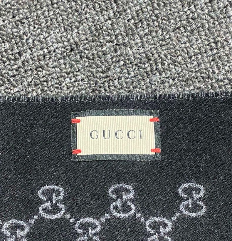 Gucci Gucci Old flower full-printed wool double-sided scarf 2506- Size ONE SIZE - 4 Thumbnail