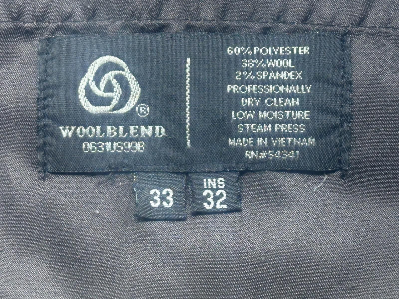 Other Louis Raphael Luxe Slim Wool Blend Dress Pants Brown 33/32 Size US 33 - 8 Thumbnail