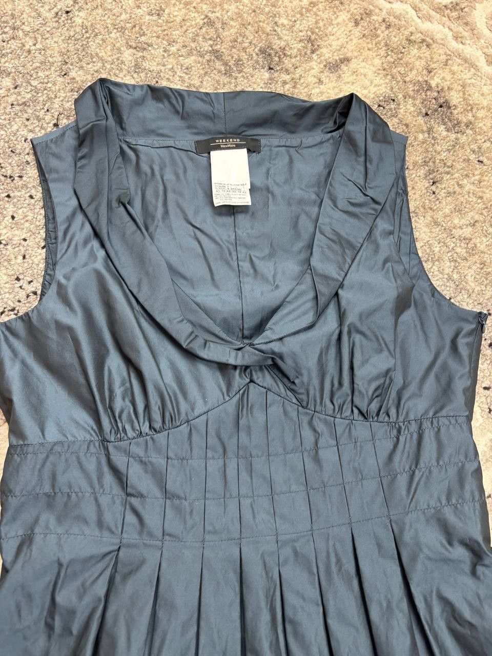 Weekend Max Mara Weekend Max Mara Pleated Midi Dress / Graphite Grey Size L / US 10 / IT 46 - 12 Thumbnail