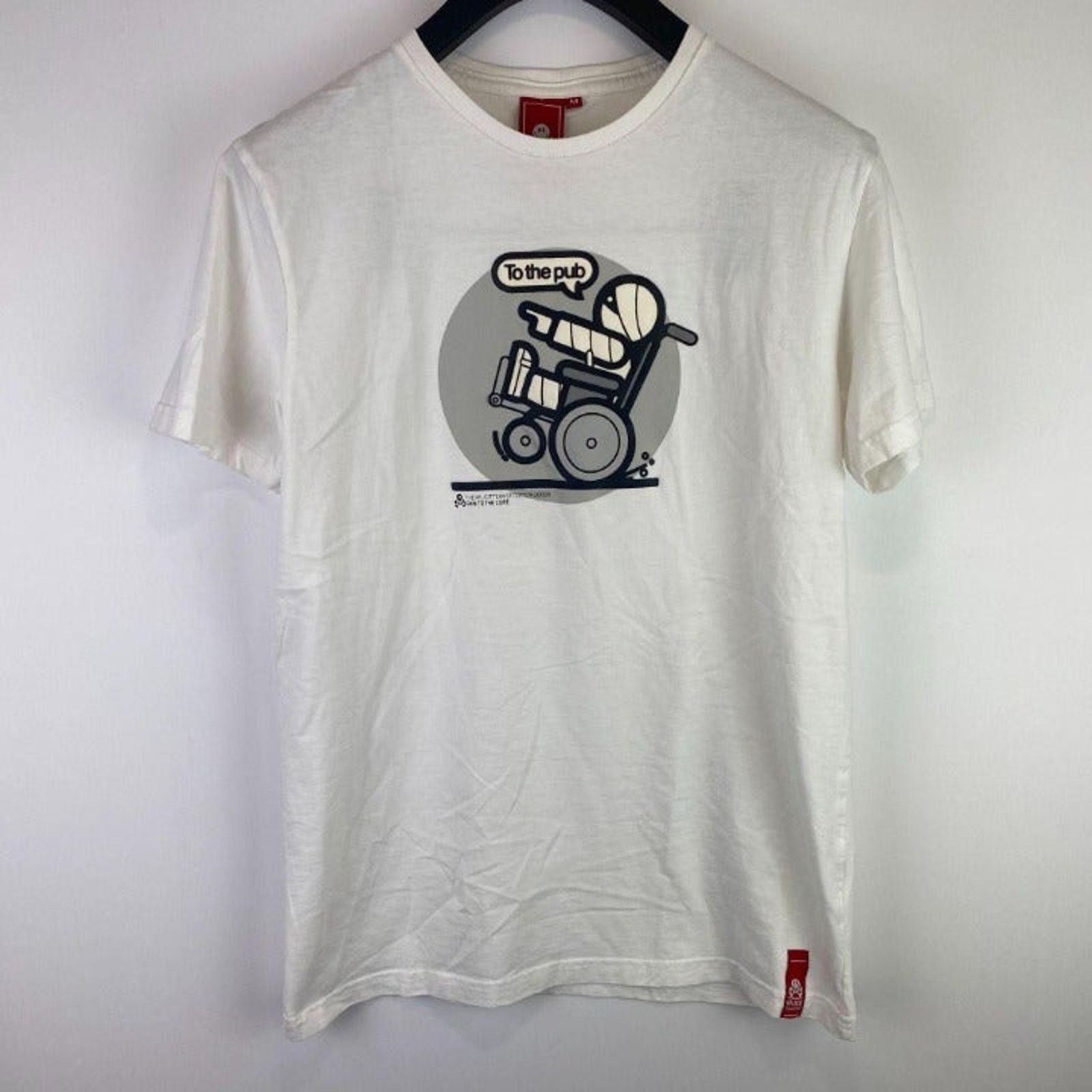 Vintage Xplicit Industries To the Pub White Shirt Men's Size Medium Size US M / EU 48-50 / 2 - 2 Thumbnail