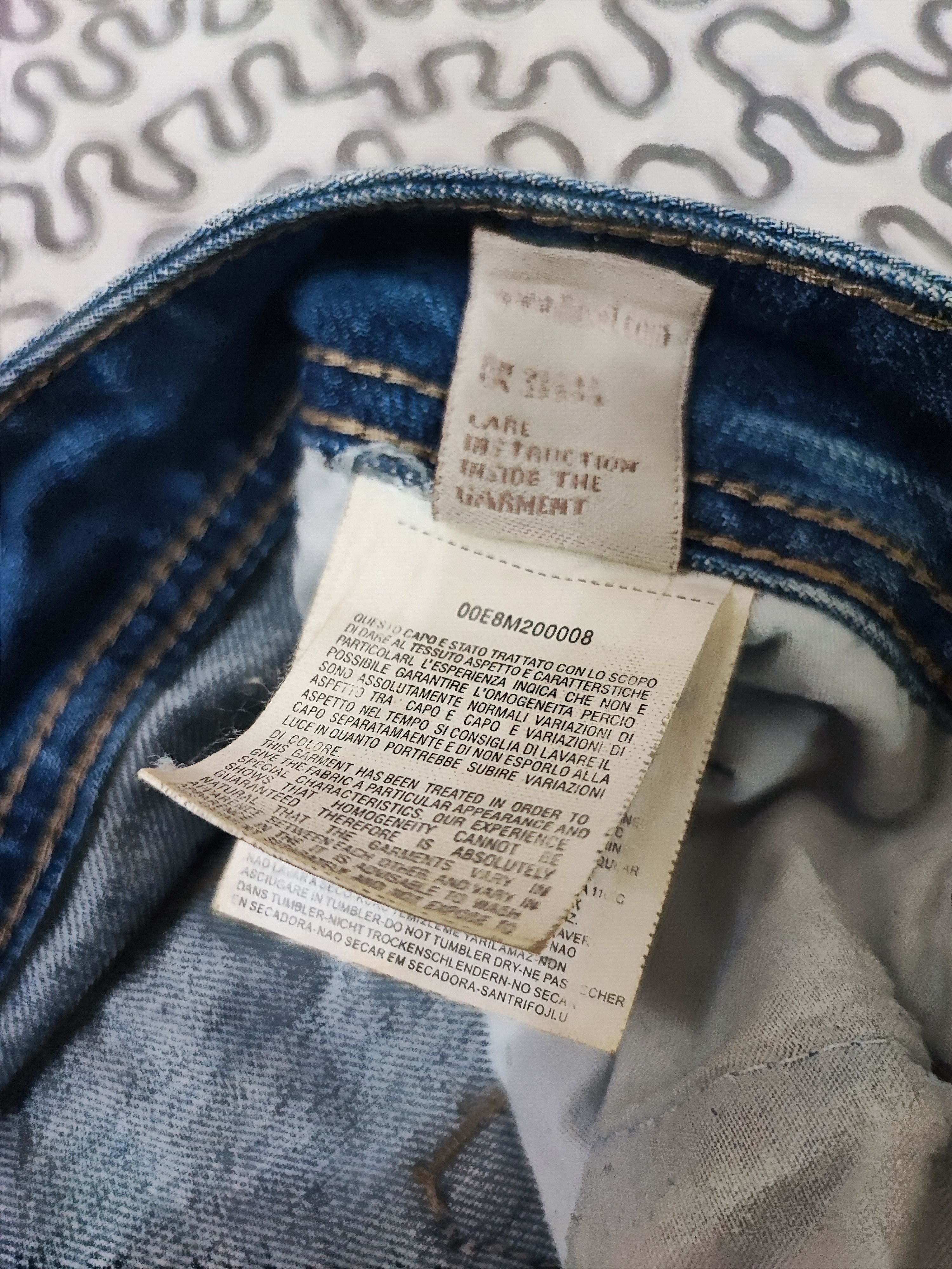 Diesel Distressed Blue Denim Made in italy