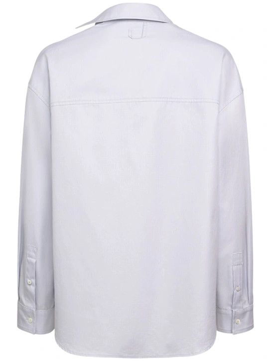 Jacquemus o1lsvrm0425 Chemise Cuadro Cotton Asymmetric in Light Grey Size US S / EU 44-46 / 1 - 2 Thumbnail