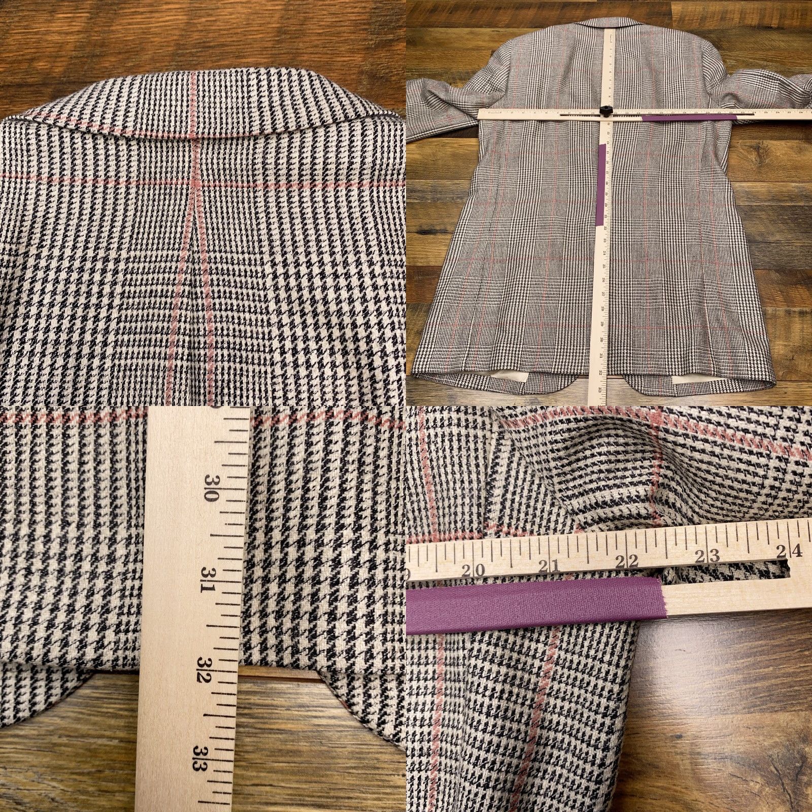 Vintage VINTAGE Kuppenheimer Sport Coat Blazer 44 Black White Houndstooth Plaid Men Regular Notch Lapel Wool Wool Pattern 44 Chest Size 44R - 8 Thumbnail