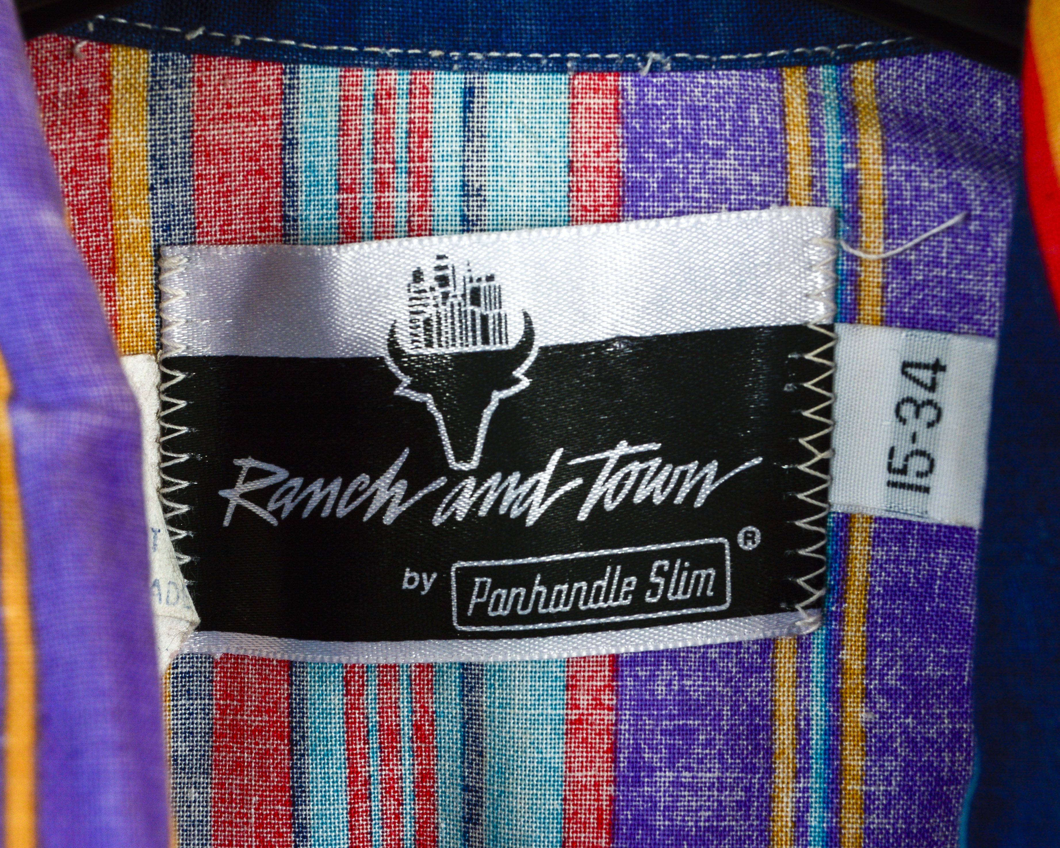 Cowboy Equipment × Vintage RANCH AND TOWN 15" Slim Casual Shirt Snap Striped Formal Size US S / EU 44-46 / 1 - 4 Thumbnail