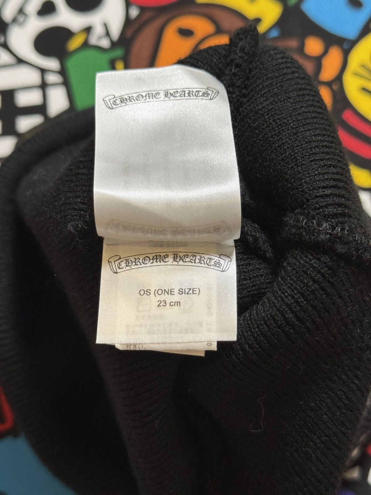Chrome Hearts Chrome Hearts Black Script Logo Beanie Size ONE SIZE - 6 Thumbnail
