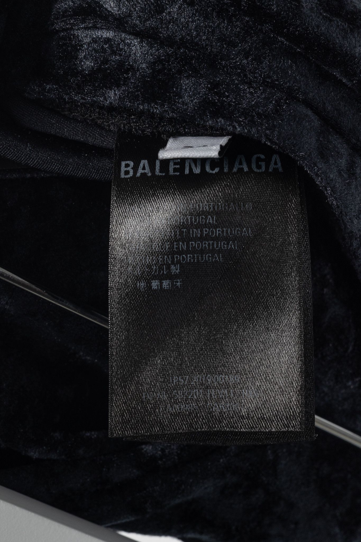 Balenciaga Balenciaga Demna Black Crushed-Velvet Draped-Front Leggings Size 25" / US 0 / IT 36 - 7 Thumbnail
