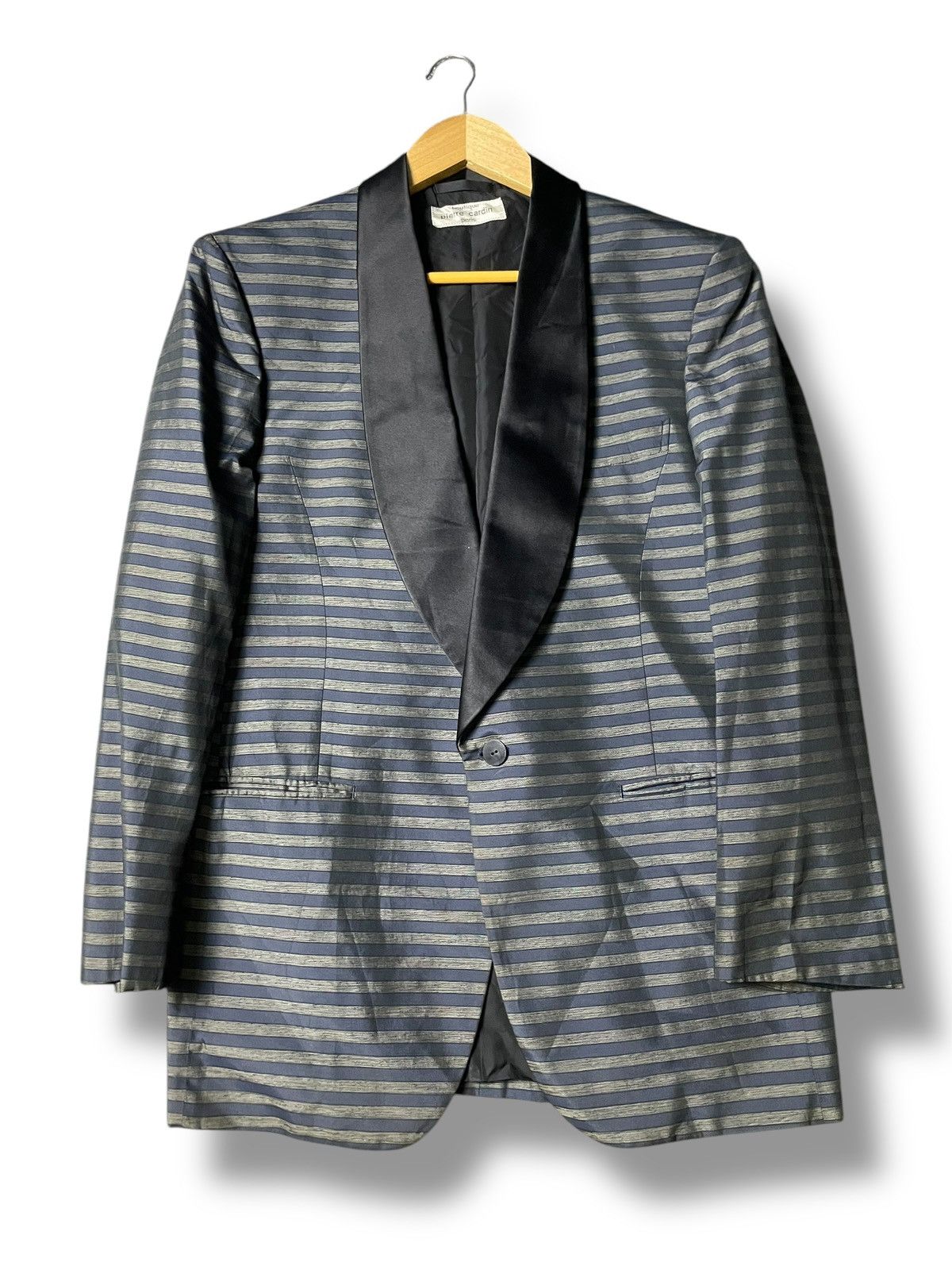Japanese Brand × Pierre Cardin × Vintage Pierre Cardin Striped Tailored Blazer (96) Size US XXS / EU 40 - 1 Thumbnail