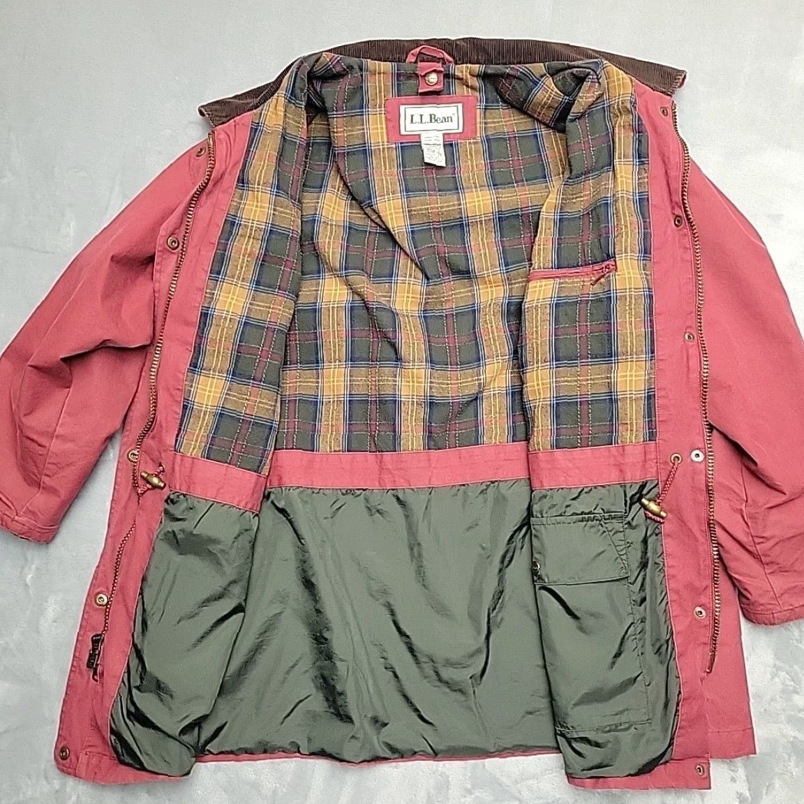 Vintage VINTAGE LL Bean Chore Jacket Womens XL Maroon 90s Y2K Barn Ranch Coat Casual Workwear Mens Womens? Size XL / US 12-14 / IT 48-50 - 5 Thumbnail