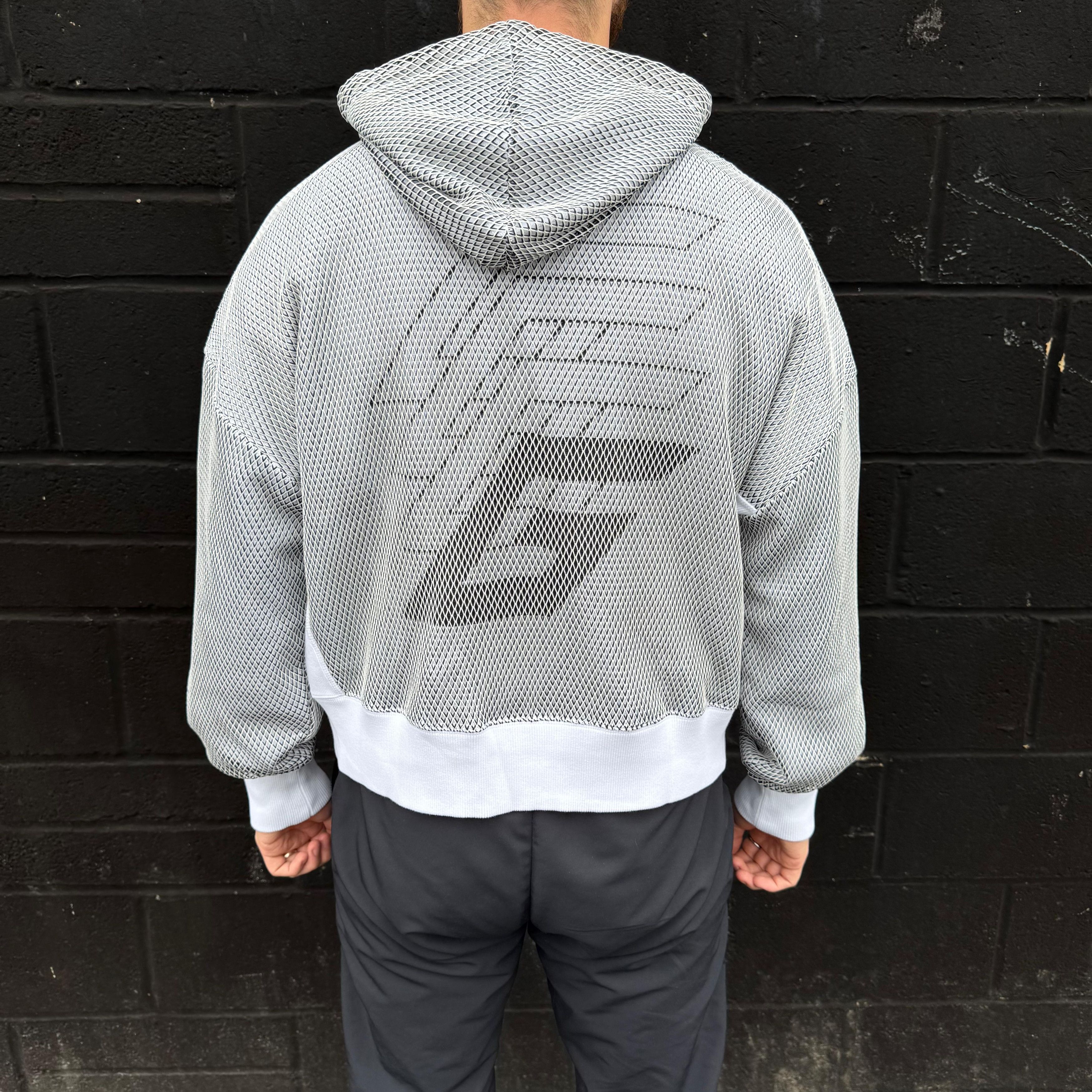 Givenchy White Rare Logo Patches Mesh Overlay Hoodie Size US M / EU 48-50 / 2 - 3 Thumbnail