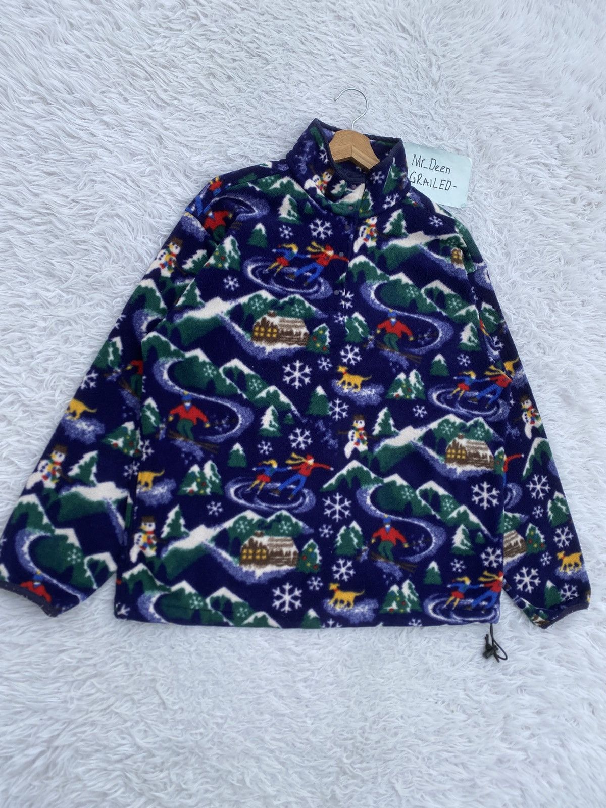 L.L. Bean Rare Vintage L.L Bean Christmas Fleece Pull Over Sweater Size US L / EU 52-54 / 3 - 2 Thumbnail
