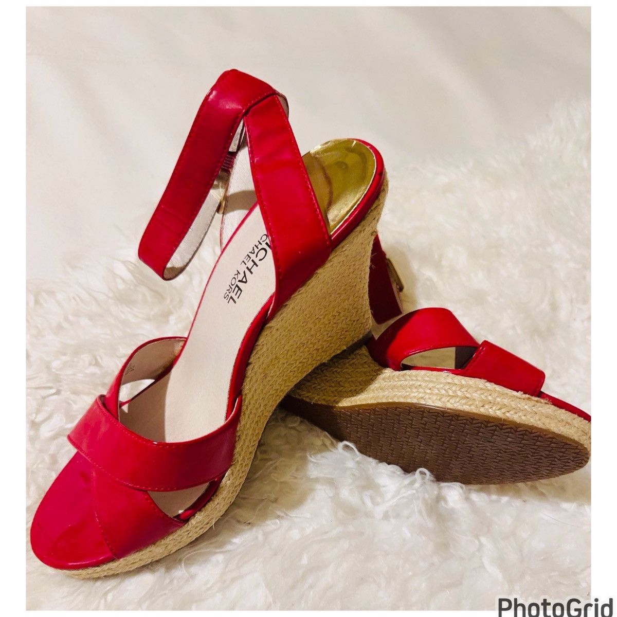 Michael Kors Michael Kors Leather Logo Wedge Sandals 8 Size US 8 / IT 38 - 3 Thumbnail