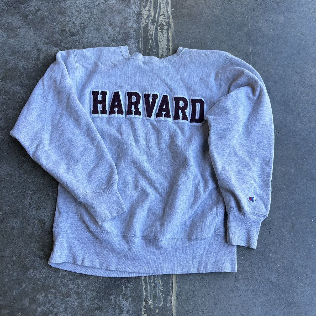 image of 80's Harvard University Champion Reverse Weave in Grey, Men's (Size Large)