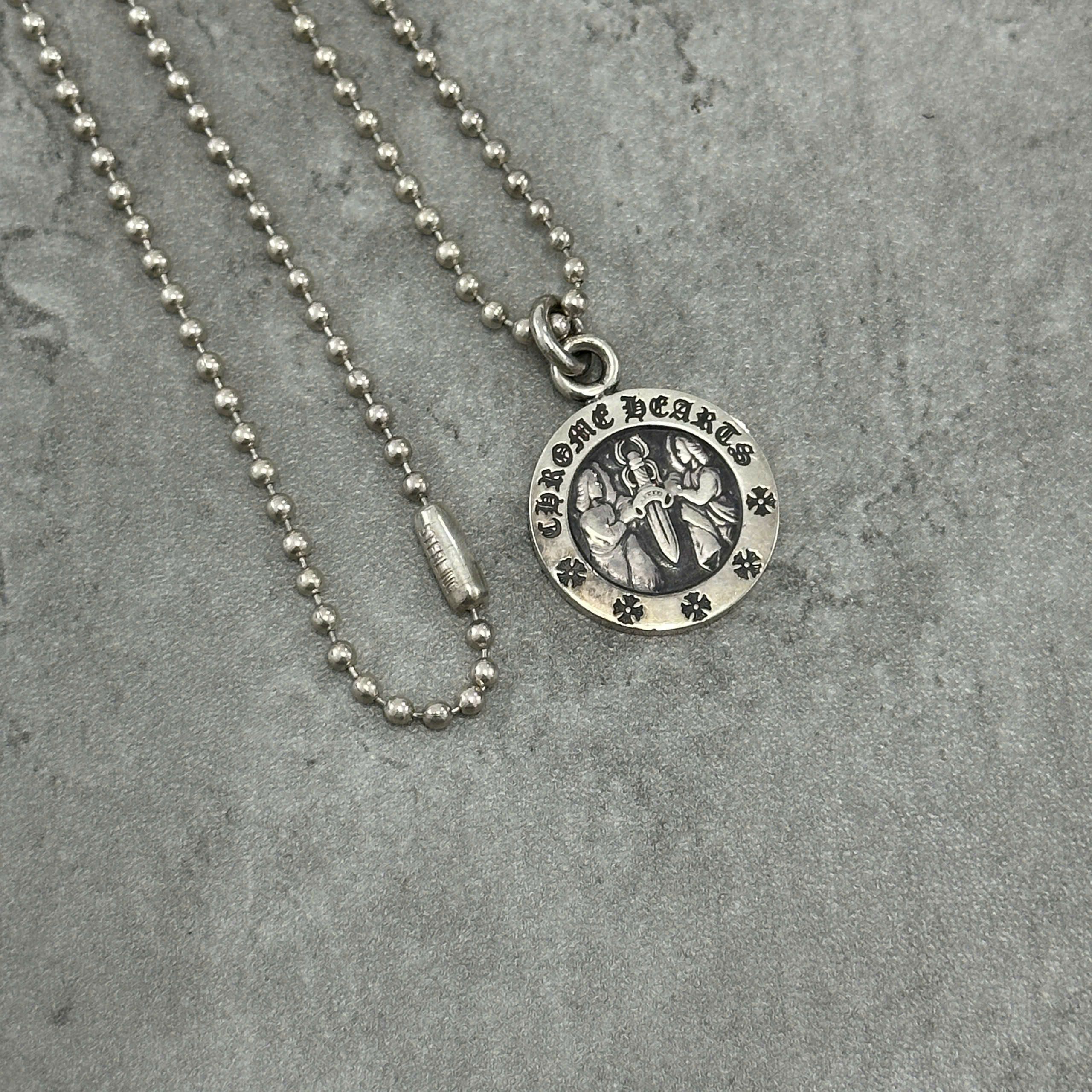 Chrome Hearts CHROME HEARTS Angel Medal Plus Ball Chain Necklace SILVER Size ONE SIZE - 3 Thumbnail