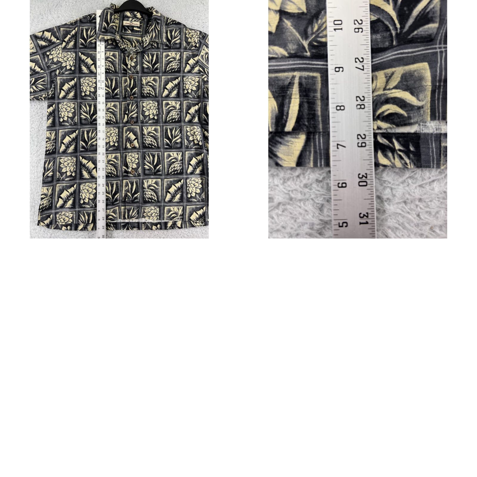 Tommy Bahama Tommy Bahama Shirt Mens Large Gray Yellow Tile Pattern Hawaiian Button Up Camp Size US L / EU 52-54 / 3 - 9 Thumbnail