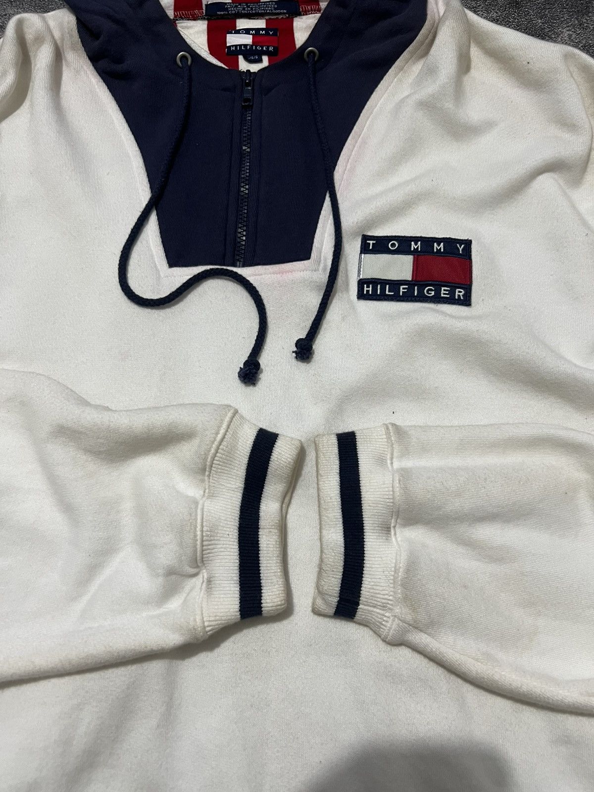 Tommy Hilfiger Tommy Hilfiger Sailing Gear Half Zip Hoodie Size US XL / EU 56 / 4 - 4 Thumbnail