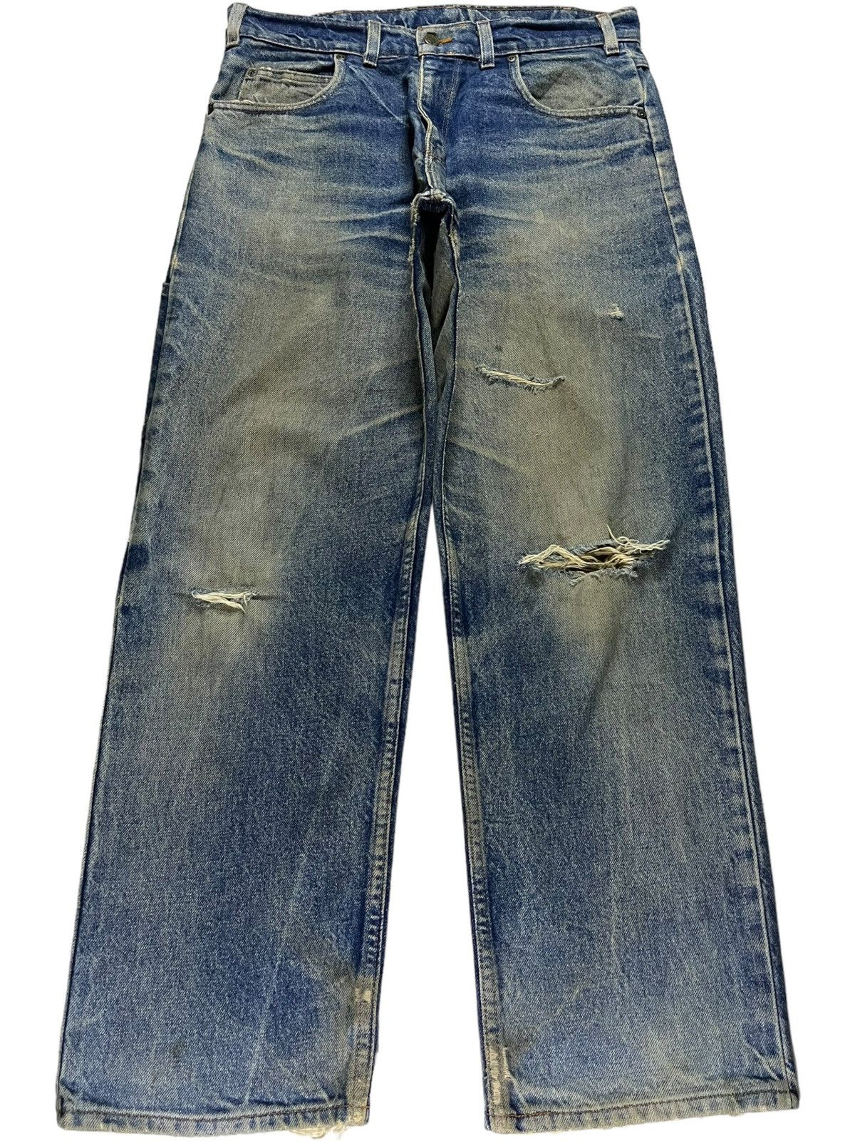 Japanese Brand Vintage Japanese Brand Mud Wash Carpenter Distressed Jeans Size US 35 - 1 Thumbnail