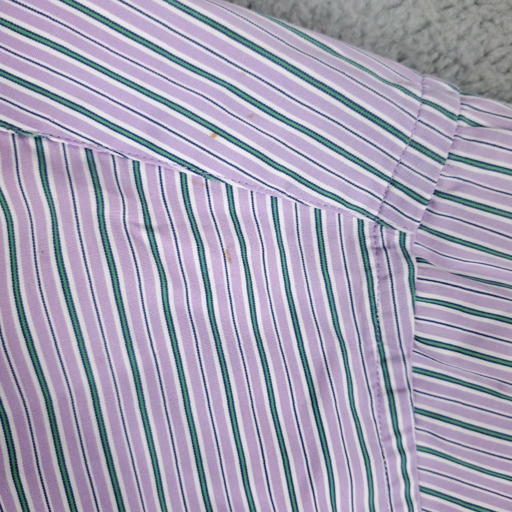 Brooks Brothers VINTAGE Brooks Brothers Purple Striped Button-Up Shirt Large Casual Long Sleeve Mens Size US L / EU 52-54 / 3 - 4 Thumbnail