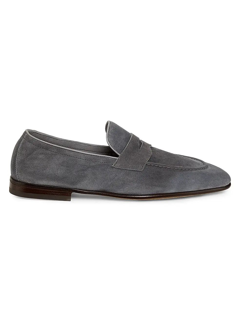 os11x0226 Suede Loafers In Grey