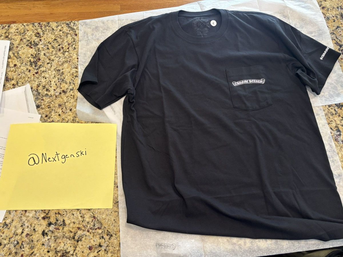 Chrome Hearts Chrome Hearts Scroll Logo Black Tee Size US L / EU 52-54 / 3 - 1 Thumbnail