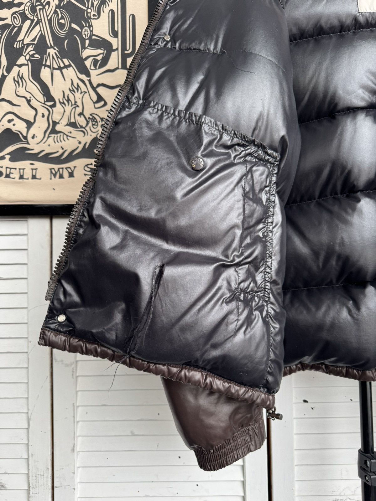Moncler Moncler Maya Chocolate Brown Glossy Down Puffer Jacket Size US XL / EU 56 / 4 - 6 Thumbnail