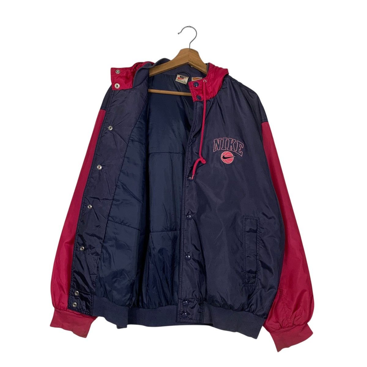 Nike Vintage Nike Basketball Swoosh Hooded Windbreaker Jacket Size US M / EU 48-50 / 2 - 10 Thumbnail