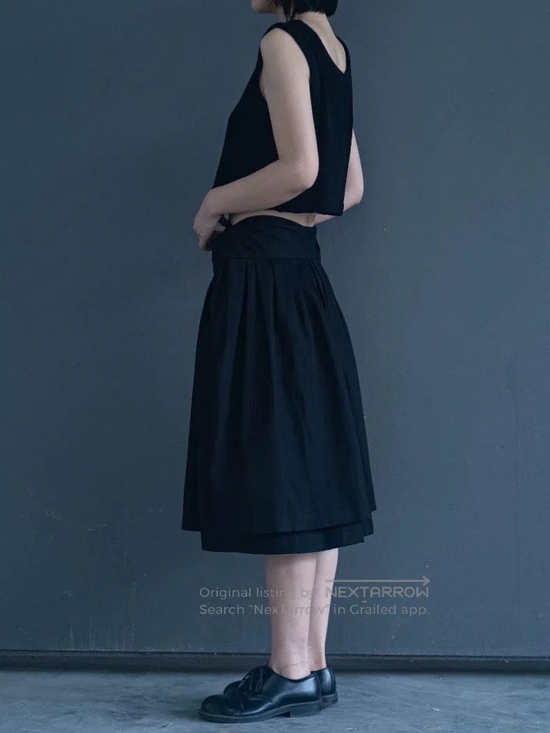 Junya Watanabe Junya Watanabe size XS Black wrap-around half skirt Size 22" - 2 Thumbnail