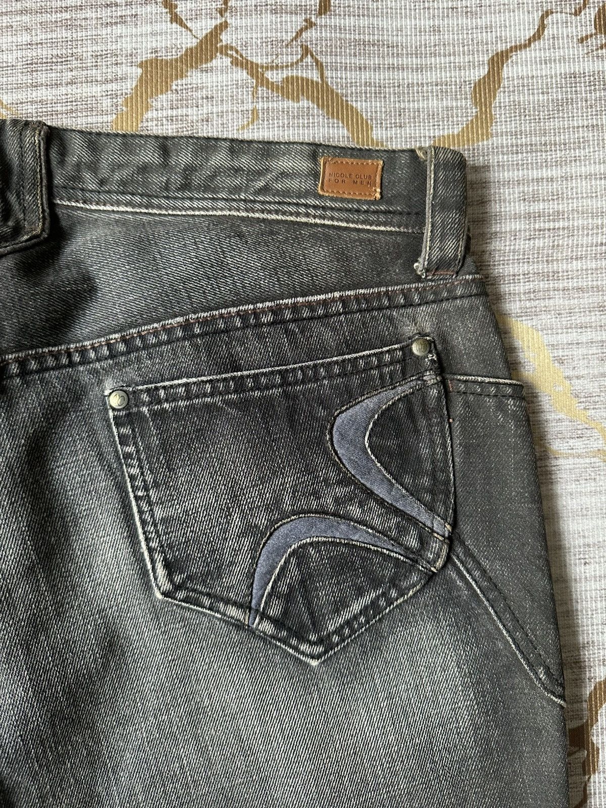 Japanese Brand FLARE Nicole Club For Men NCFM Claw Marks Design Denim Size US 34 / EU 50 - 20 Thumbnail