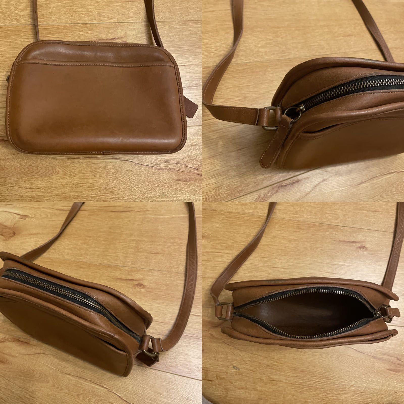 Coach VINTAGE COACH Lewiston Crossbody Bag British Tan 1990s Leather Small Womens Bags Boho Size ONE SIZE - 8 Thumbnail