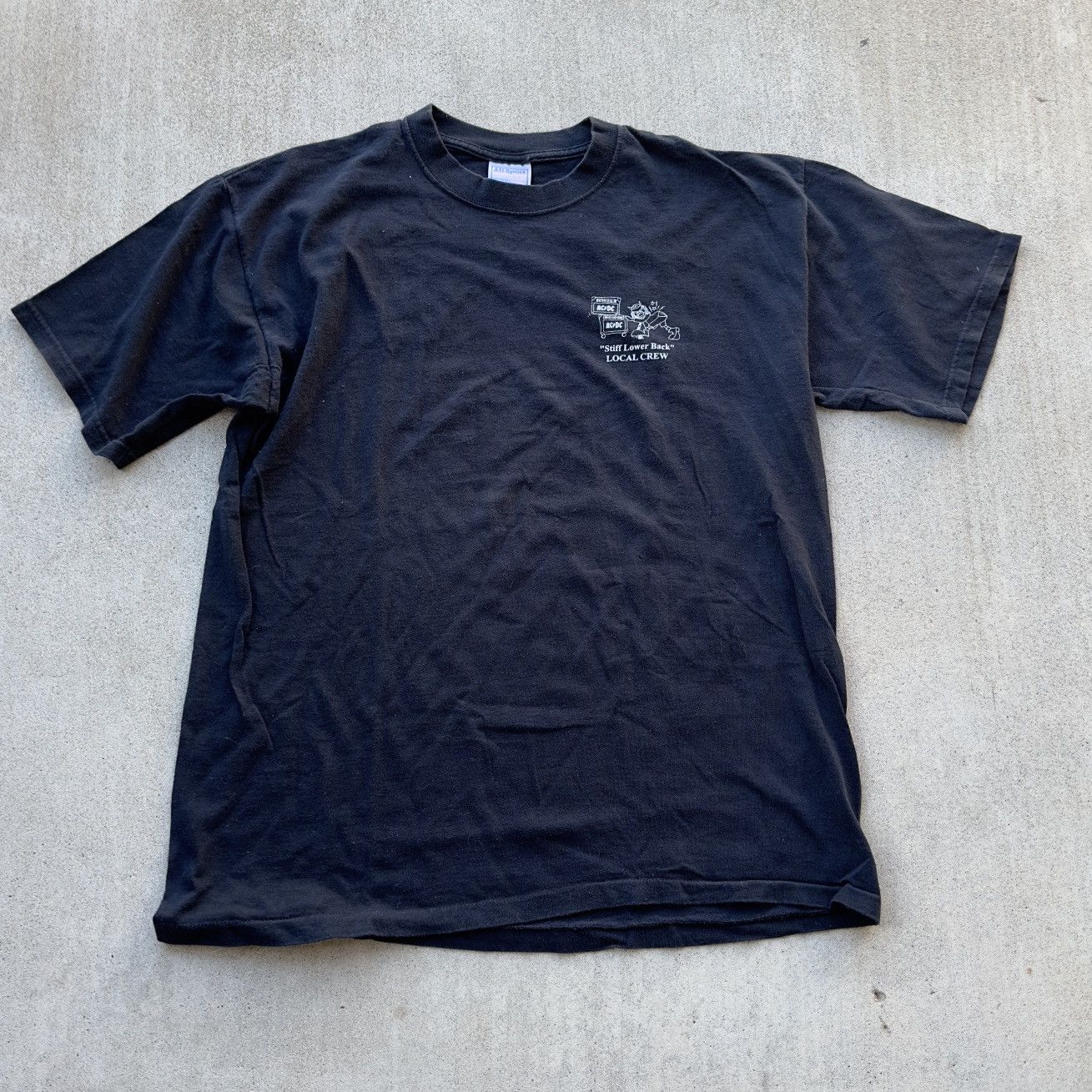 AC/DC × Band Tees × Vintage Vintage AC/DC Band Tee Shirt 90s Local Crew Stiff Back Tour Size US XL / EU 56 / 4 - 1 Thumbnail