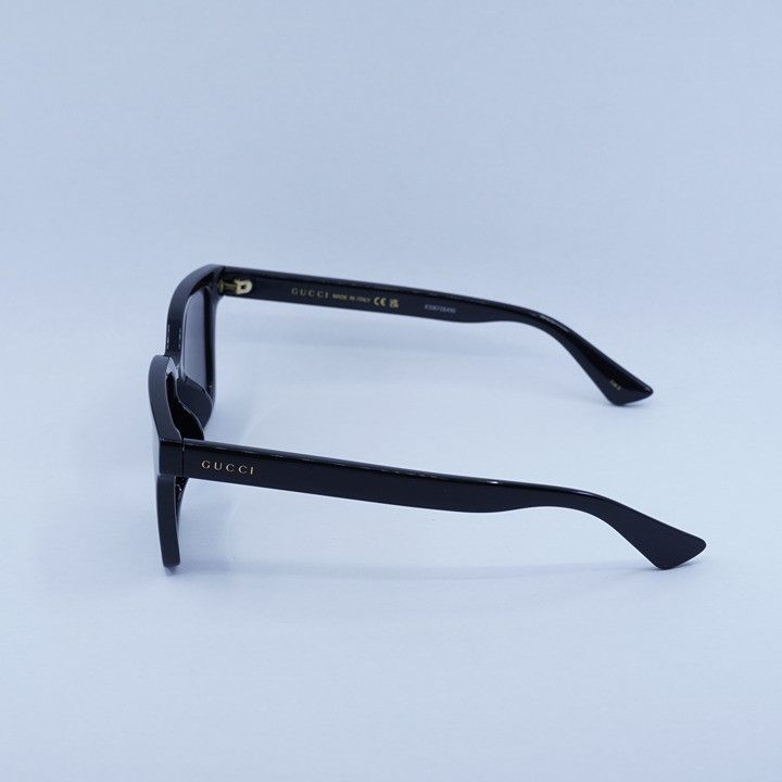 Gucci Gucci GG1582SK 001 Sunglasses Shiny Black Square Frame, Grey Size ONE SIZE - 10 Thumbnail