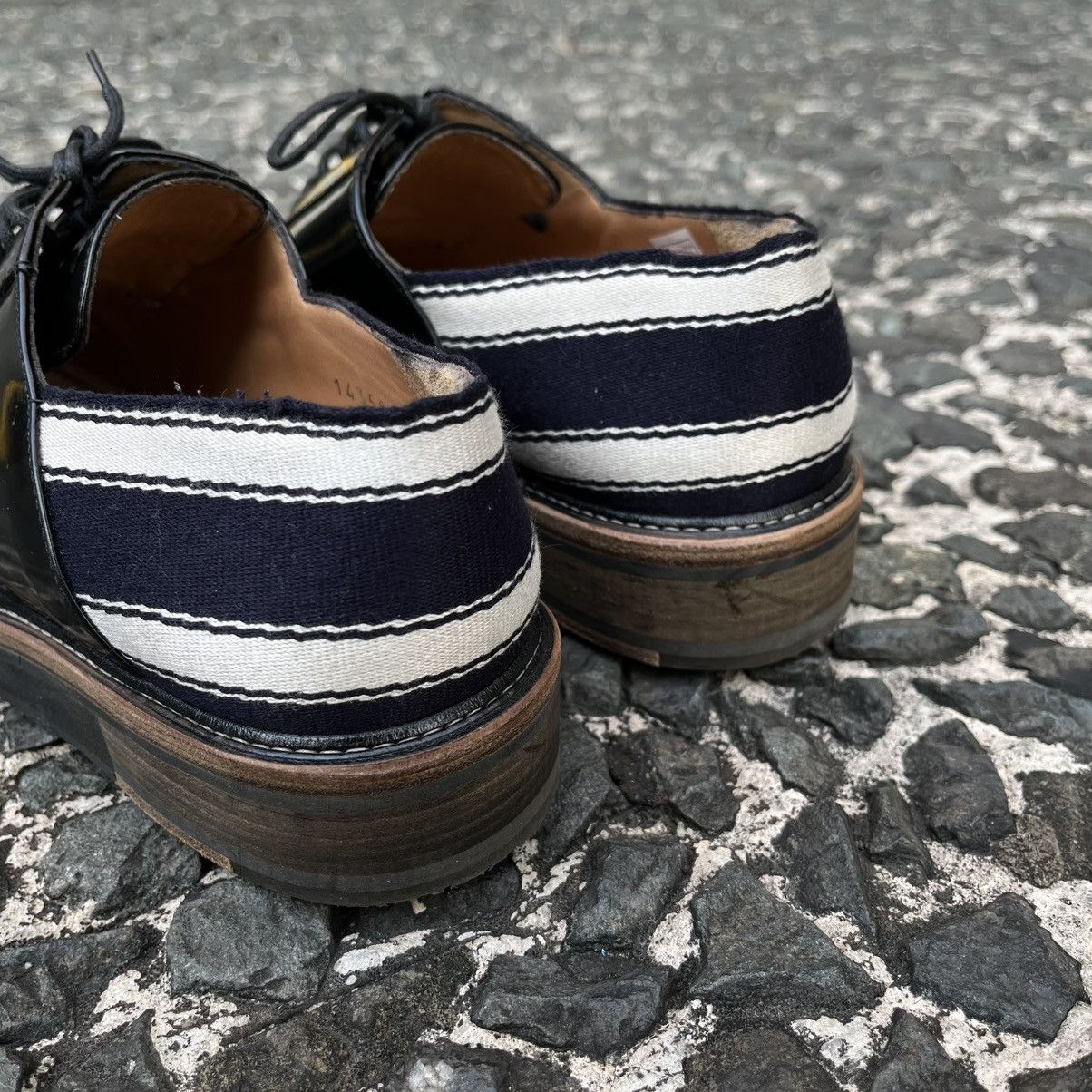 Dries Van Noten Dries Van Noten Striped Heel Panel Derby Shoes Size US 8 / EU 41 - 8 Thumbnail