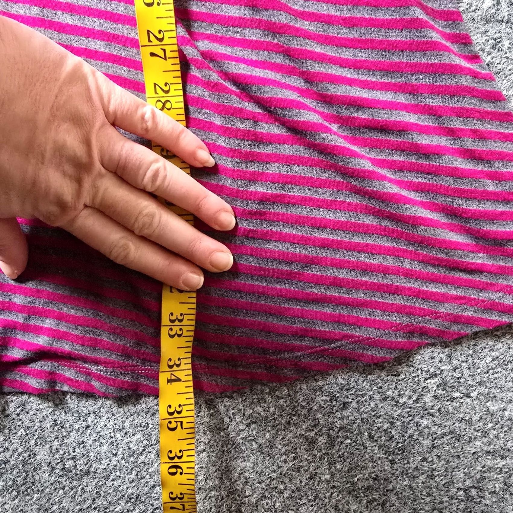 Anthropologie Anthropologie Dress Womens Small Pink Gray Striped A-Line Casual Size S / US 4 / IT 40 - 6 Thumbnail
