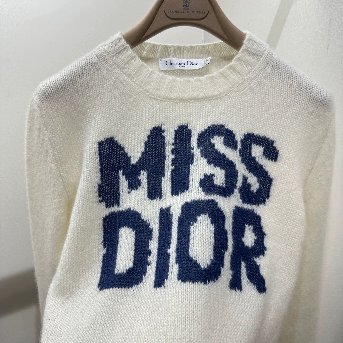 Christian Dior Monsieur Dior mar539 24FW logo long sleeve cashmere 34 Size XS / US 0-2 / IT 36-38 - 6 Thumbnail