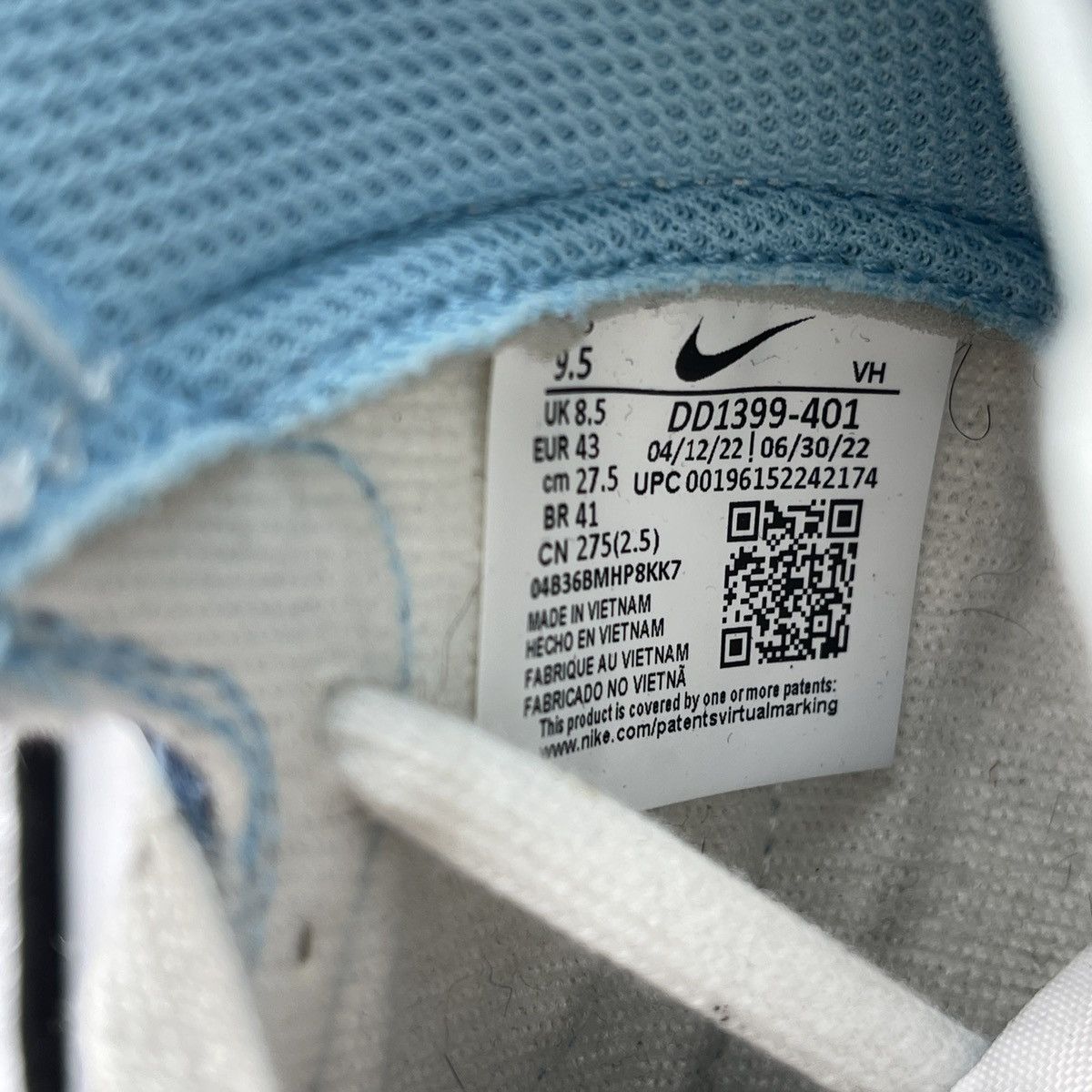 Nike Dunk high blue chill Size US 9.5 / EU 42-43 - 8 Thumbnail