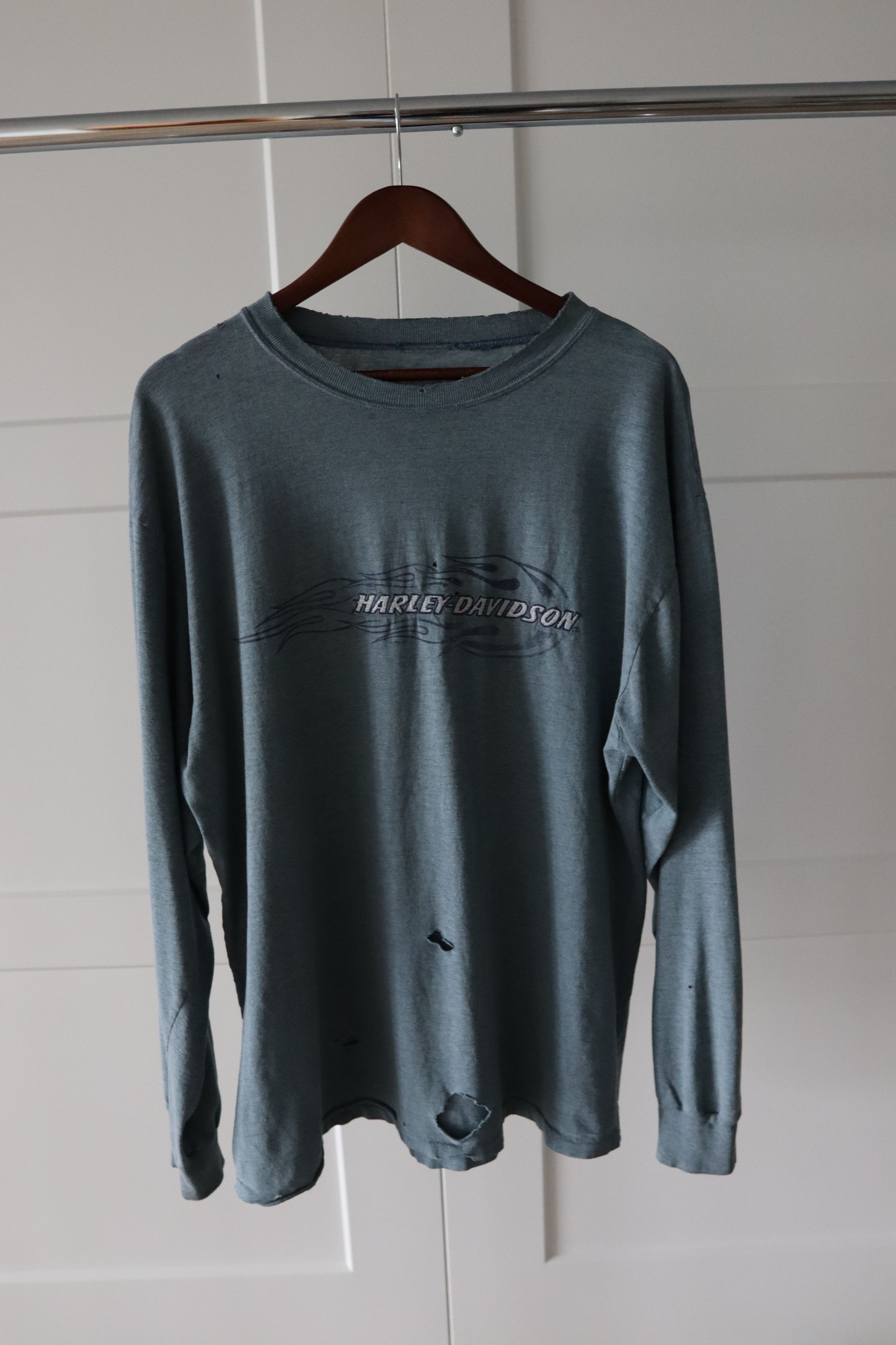 Harley Davidson Harley Davidson "Dick Farmers" Thrashed Long Sleeve Size US XL / EU 56 / 4 - 1 Thumbnail
