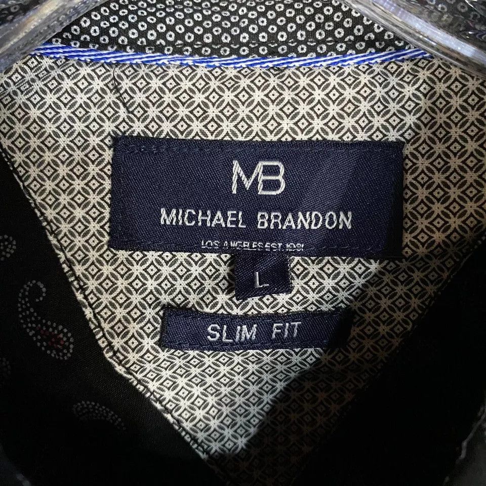 Other Michael Brandon Button Up Shirt Men's Slim Fit Paisley L Size US L / EU 52-54 / 3 - 2 Thumbnail