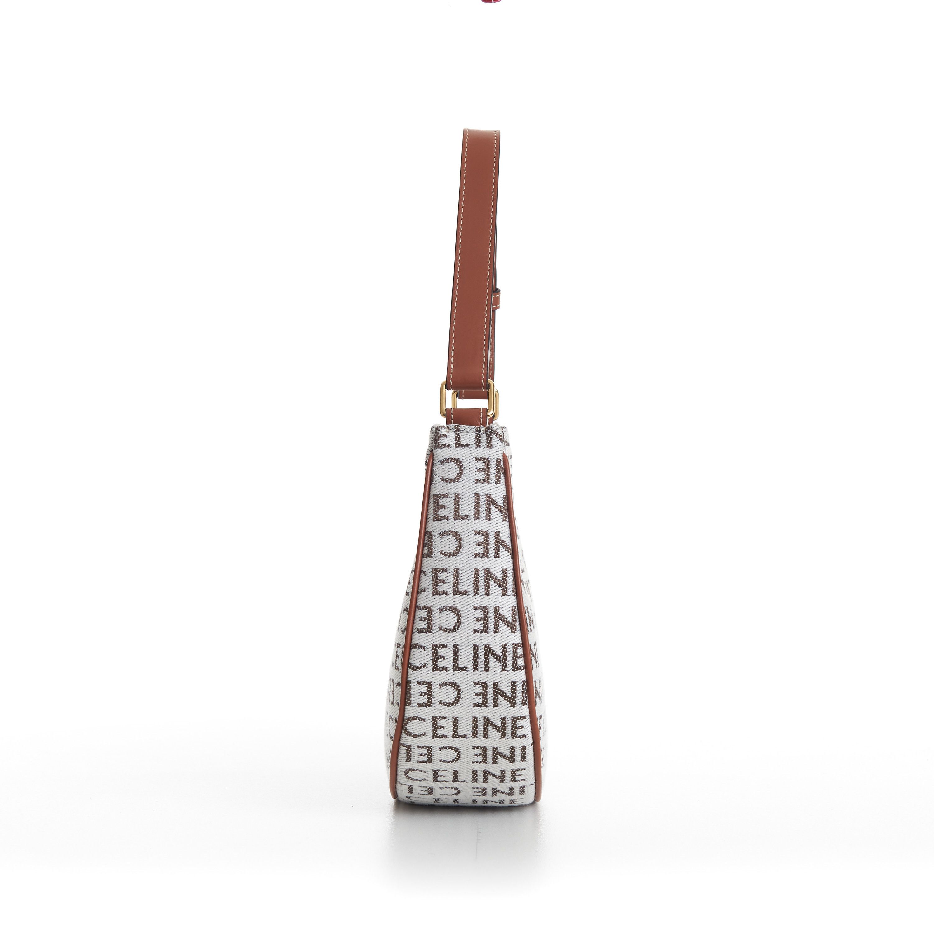 Celine Natural/Tan Brown Ava Bag - Textile, Celine All-Over Size ONE SIZE - 7 Thumbnail